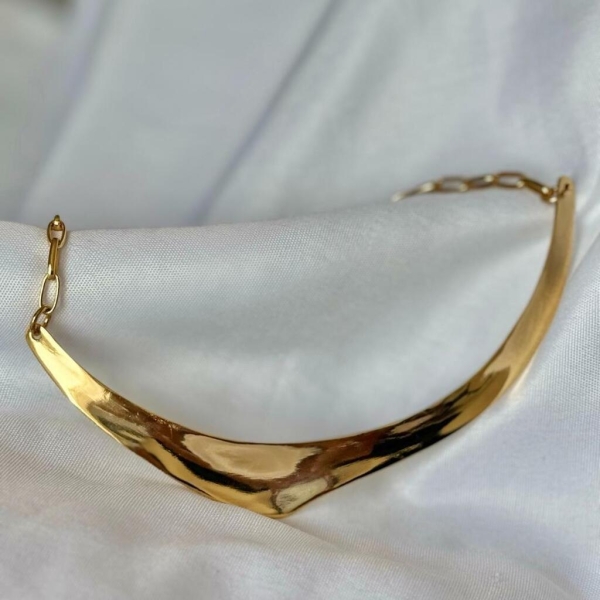 Choker chapa com elos