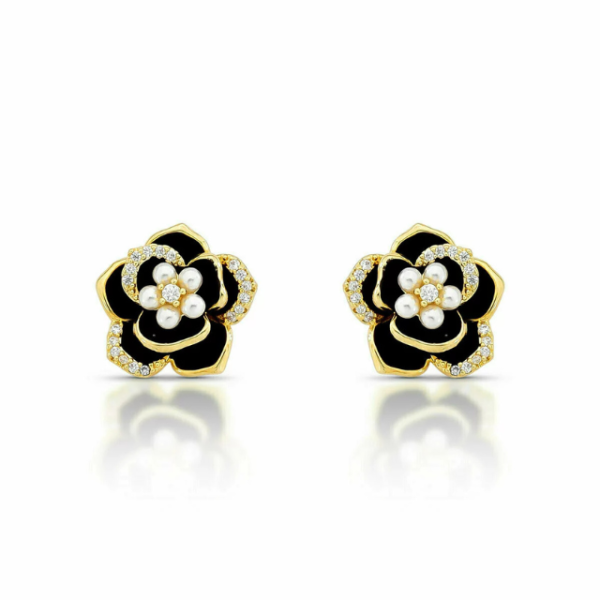 Brinco Flor Black
